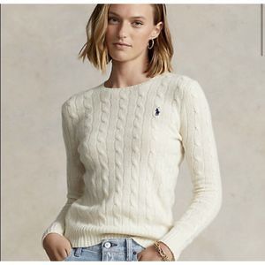 Ralph Lauren Cream Cable Knit Sweater